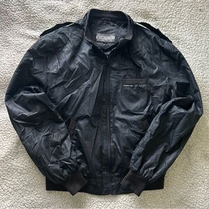 Vintage Members Only Black Bomber windbreaker Jacket